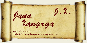 Jana Kangrga vizit kartica